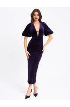 Casual Sheath V Neck Bubble Sleeve Ankle-Length Prom Dress