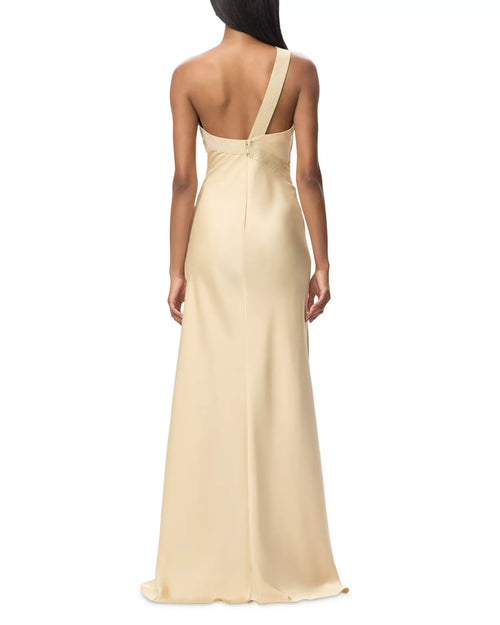 Luxe Mermaid One Shoulder Cutout Bodice Open Back Floor Length For Adults Prom Dress