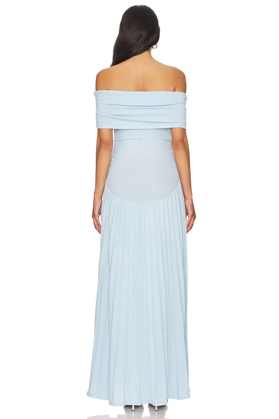 Charming A Line Off Shoulder Short Sleeve Zipper Back Floor Length Evening Dress