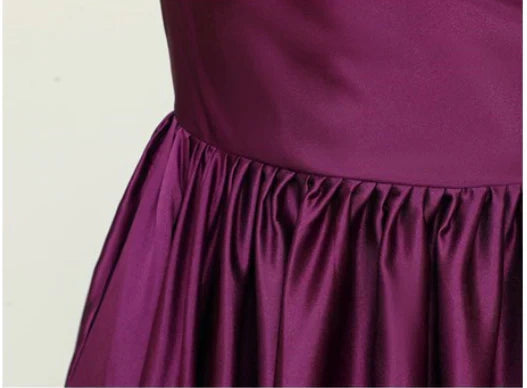 Prom Dresses A-Line Satin One Shoulder With Side Split