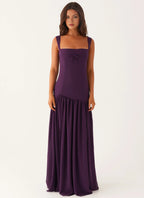 Charming A Line Square Neck Sleeveless Ruched Skirt Floor Length Plus Size Evening Dress