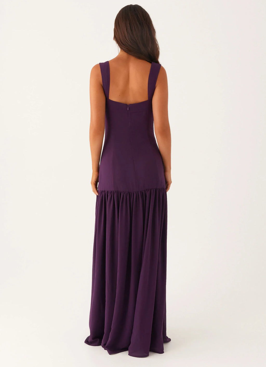 Charming A Line Square Neck Sleeveless Ruched Skirt Floor Length Plus Size Evening Dress
