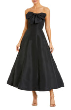Charming A Line Strapless Sleeveless Zipper Back Midi Evening Dress