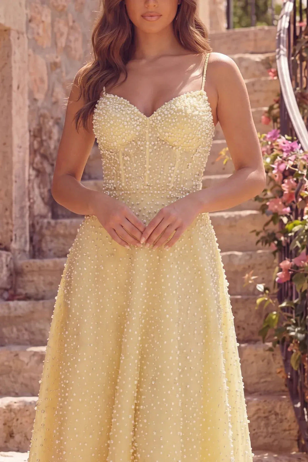 Charming A-Line Sweetheart Spaghetti Strap Beaded Midi Cocktail Dress