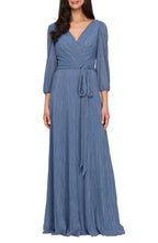 Charming A Line V Neck Puff Sleeve Zipper Back Floor Length Evening Dress