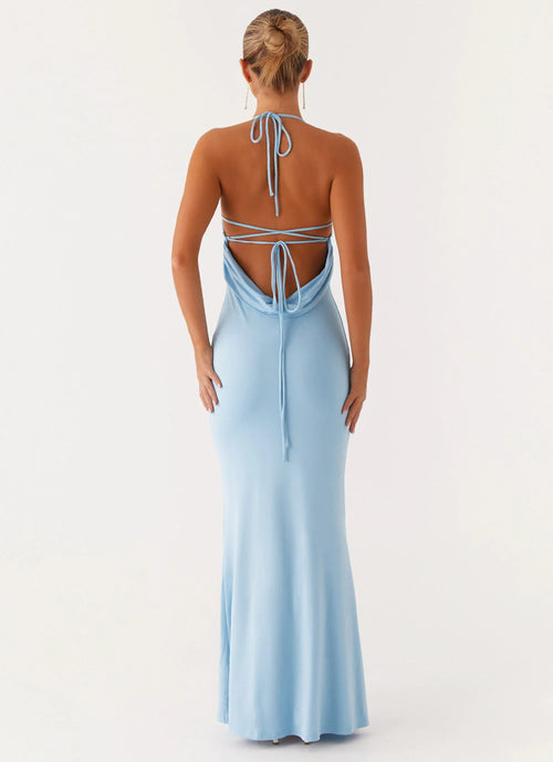 Robe de soirée sirène charmante, grande taille, dos nu, licou, sans manches, croisée dans le dos, longueur ras du sol