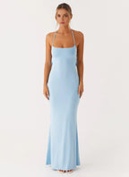 Charming Mermaid Halter Neck Sleeveless Crisscross Back Floor Length Plus Size Evening Dress