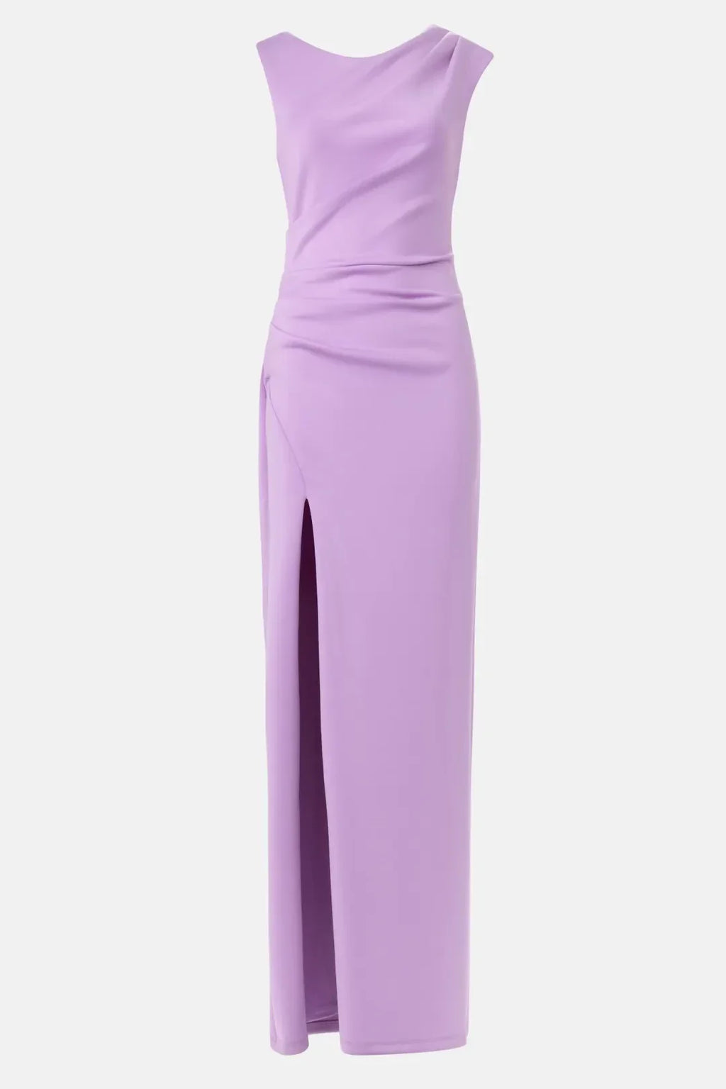 Charming Sheath Asymmetric Neck Sleeveless Side Slit Floor Length Plus Size Prom Dress