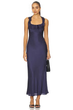 Charming Sheath Halter Neck Sleeveless Ruffle Accent Open Back Midi Evening Dress