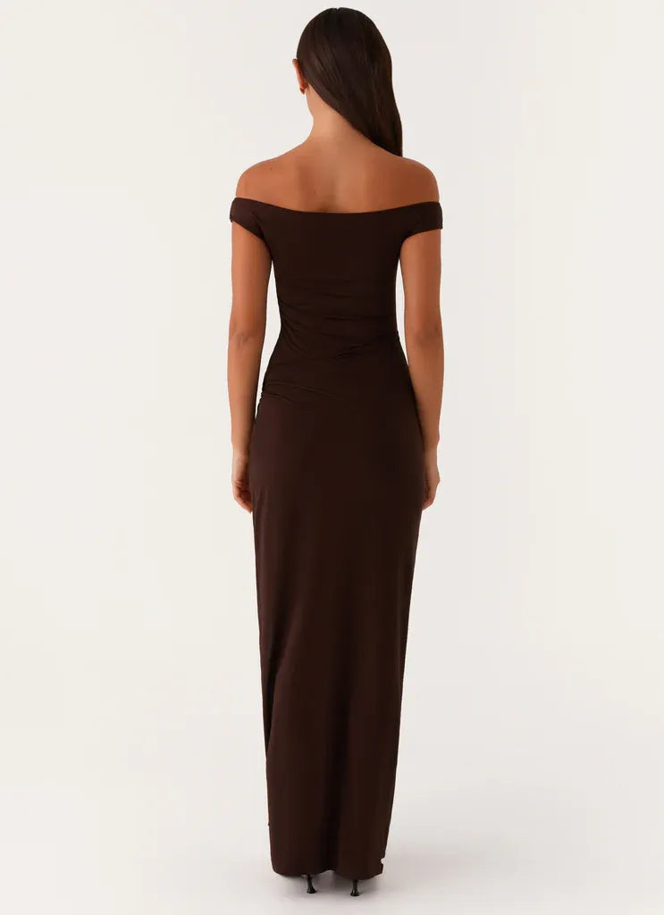 Charming Sheath Off Shoulder Cap Sleeve Ruched Front Floor Length Plus Size Evening Dress
