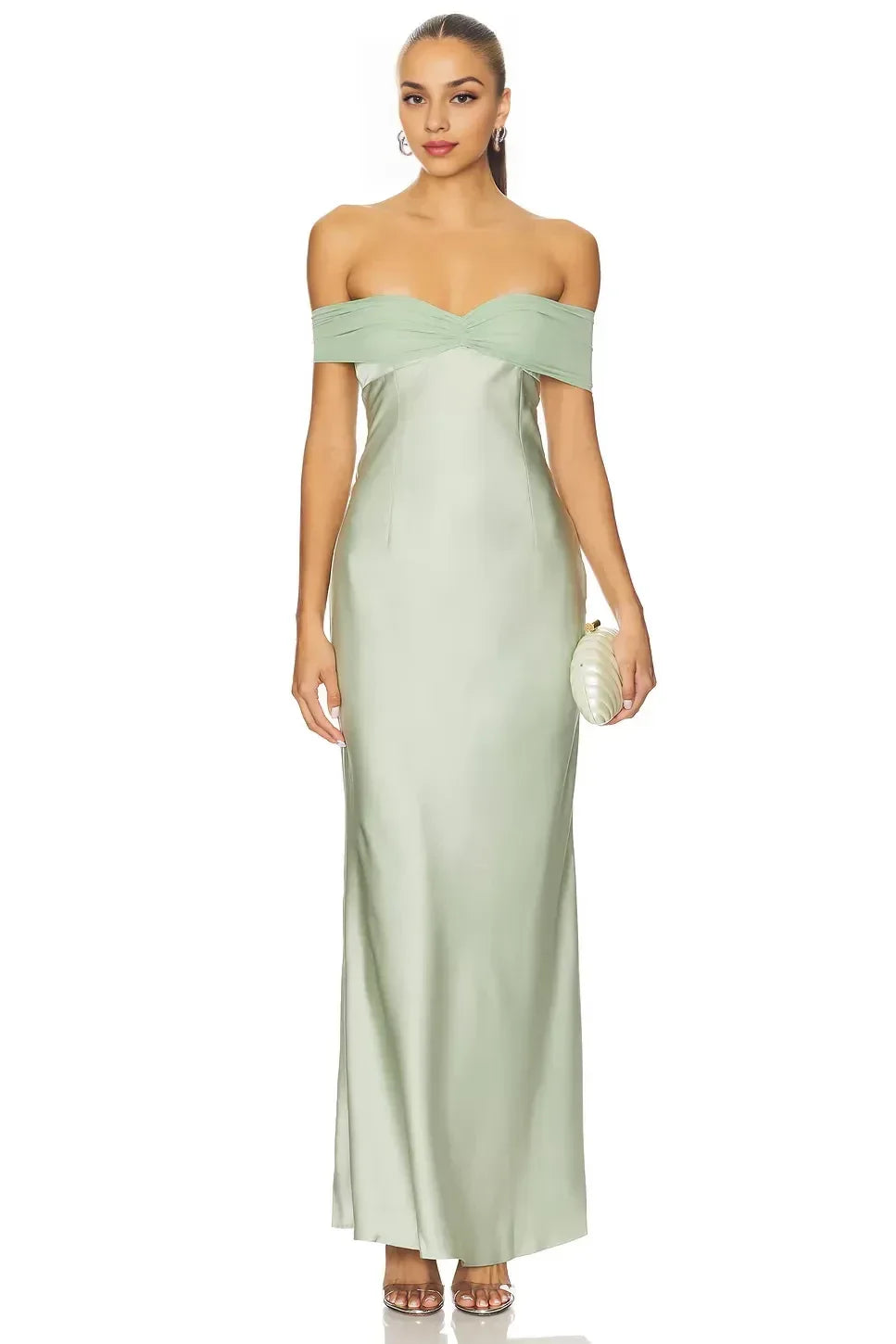 Charming Sheath Off Shoulder Sleeveless Tie Back Floor Length Evening Dress