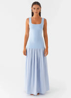 Charming Sheath Square Neck Sleeveless V Back Floor Length Plus Size Evening Dress