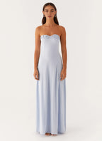 Charming Sheath Strapless Sleeveless Ruffled Zip Back Floor Length Plus Size Evening Dress