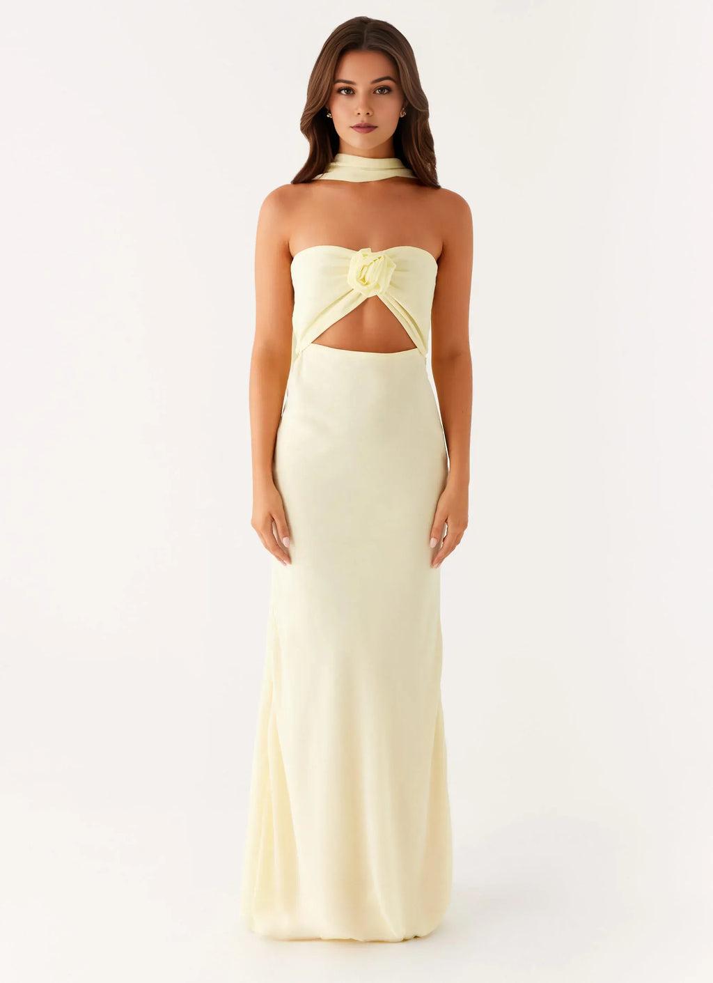 Charming Sheath Strapless Sleeveless Tie Back Floor Length Plus Size Evening Dress