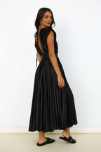 Charming A-Line Deep V Neck Sleeveless Backless Ankle-Length Prom Dress