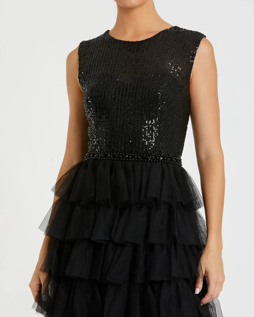 Charming A-Line High Neck Sleeveless Zipper Up Floor-Length Prom Dress