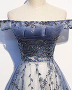 Charming A-Line/Princess Off The Shoulder Cap Sleeves Up Floor-Length Party Dresses