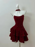 Charming A-Line/Princess Strapless Sleeveless Zipper Up Short-Mini Party Dresses