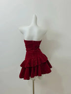 Charming A-Line/Princess Strapless Sleeveless Zipper Up Short-Mini Party Dresses