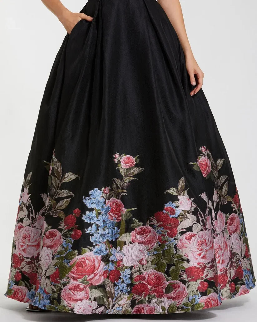 Charming A-Line Strapless Neck Sleeveless Zipper Up Floor-Length Prom Dress