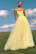 Charming A-Line Sweetheart Sleeveless Sweep/Brush Train Prom Dress