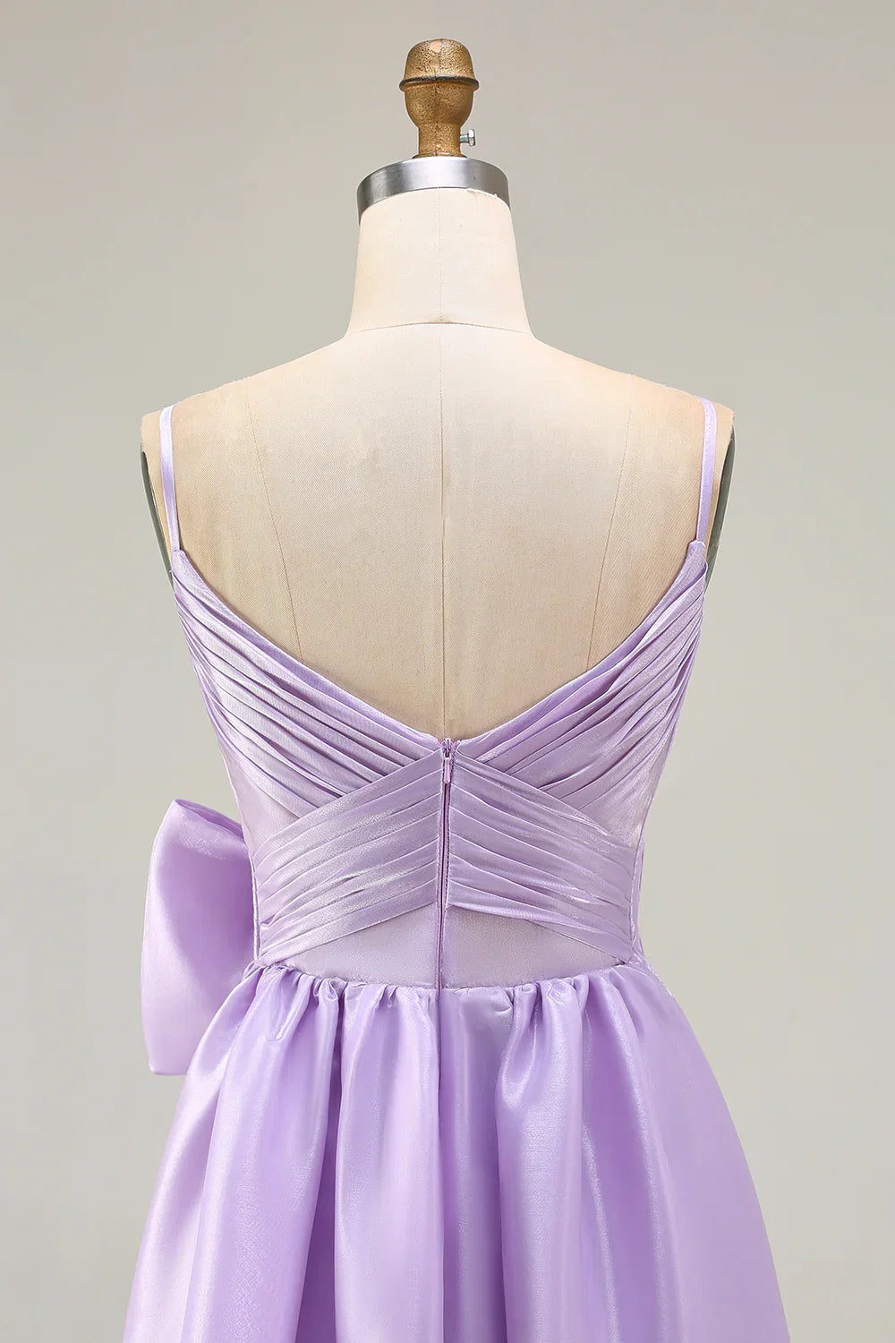 Charming A Line Spaghetti Straps Sleeveless Backless Sweep/Brush Train Prom Dress