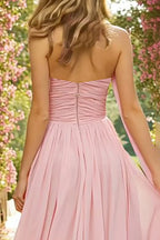 Charming A Line Sweetheart Neck Sleeveless Backless Sweep/Brush Train Prom Dress