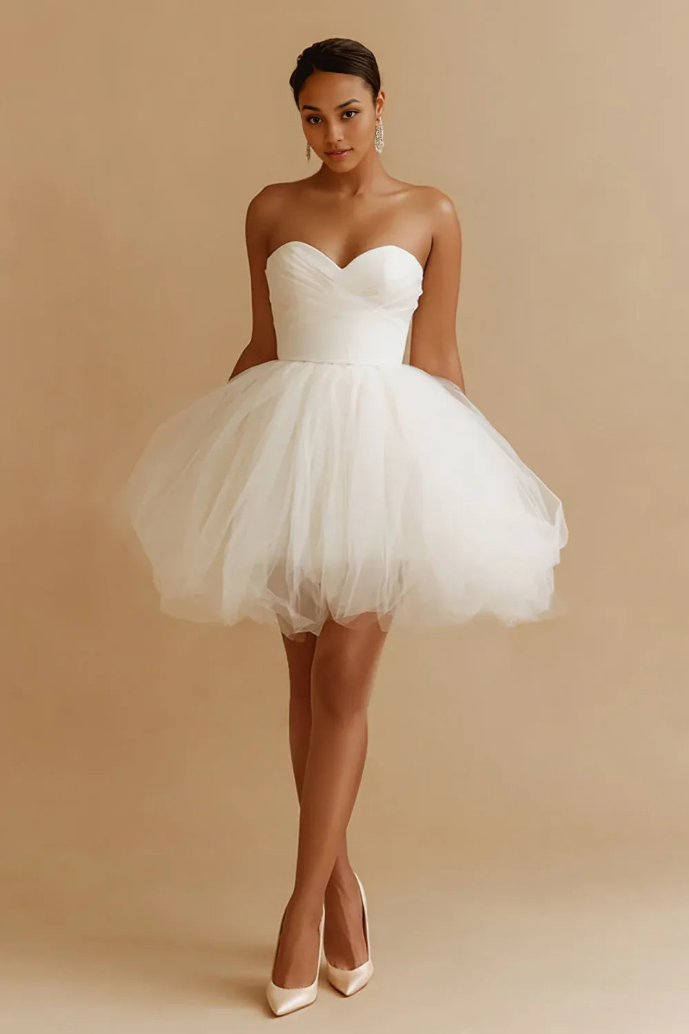 Charming Ball Gown Sweetheart Sleeveless Short-Mini Wedding Dress