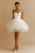 Charming Ball Gown Sweetheart Sleeveless Short-Mini Wedding Dress