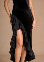 Charming Mermaid Square Neck Sleeveless Backless Ankle-Length Evening Dress