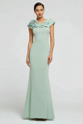 Charming Mermaid/Trumpet Boat Neck Sleeveless Backless Floor Length Prom Dress