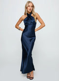 Charming Sheath/Column Halter Neck Sleeveless Backless Floor-Length Prom Dress