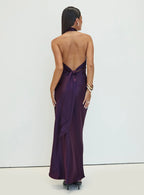 Charming Sheath/Column Halter Neck Sleeveless Backless Floor-Length Prom Dress