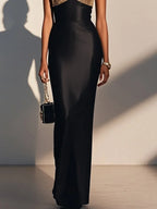 Charming Sheath Square Neck Sleeveless Back Zip Floor-Length Evening Dress