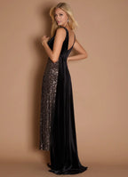 Charming Sheath V Neck Sleeveless Backless Ankle-Length Evening Dress