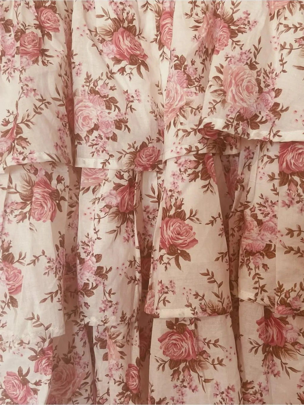 Pink Charming A-Line Square Neck Puff Sleeve Ruffled Floral Mini Homecoming Dress