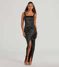 Cheap Fitted Square Neck Sleeveless Floor-Length Prom Dress
