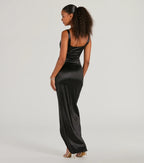 Cheap Fitted Square Neck Sleeveless Floor-Length Prom Dress