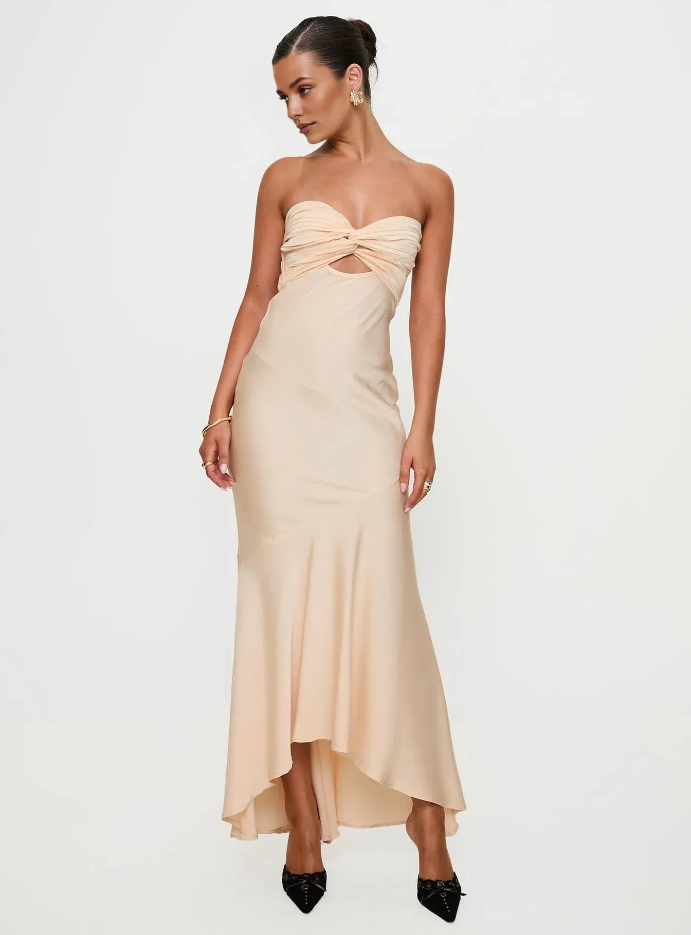 Cheap Fitted Sweetheart Sleeveless Floor-Length Prom Dress