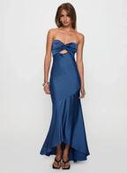 Cheap Fitted Sweetheart Sleeveless Floor-Length Prom Dress