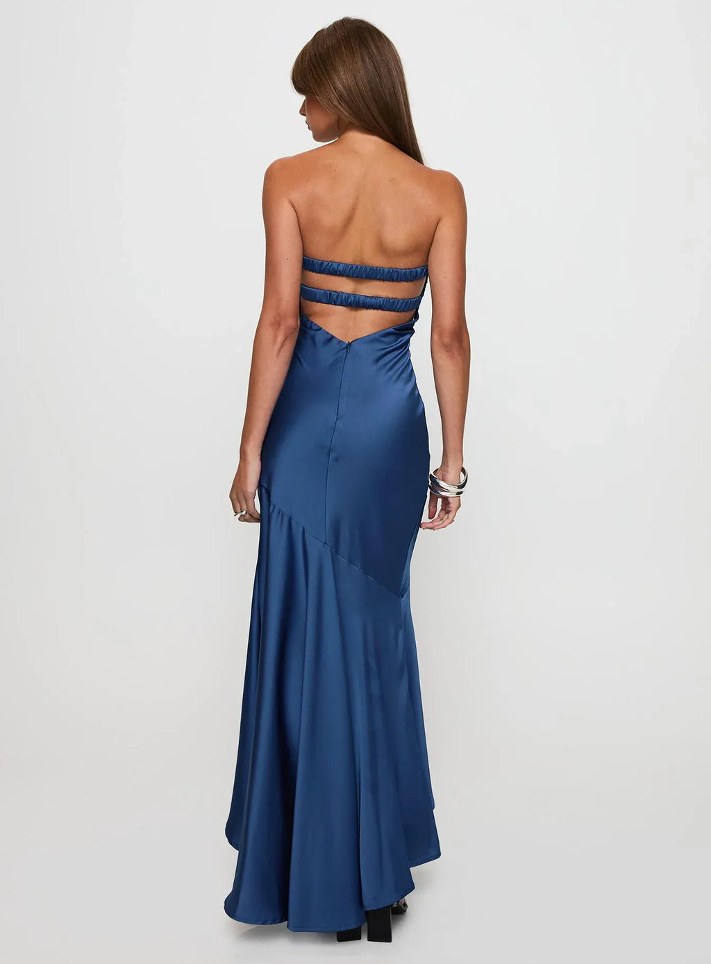 Cheap Fitted Sweetheart Sleeveless Floor-Length Prom Dress