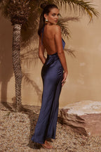 Cheap Mermaid/Trumpet Halter Neck Sleeveless Floor-Length Prom Dress