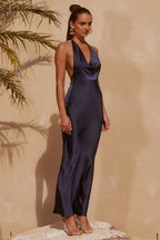 Cheap Mermaid/Trumpet Halter Neck Sleeveless Floor-Length Prom Dress
