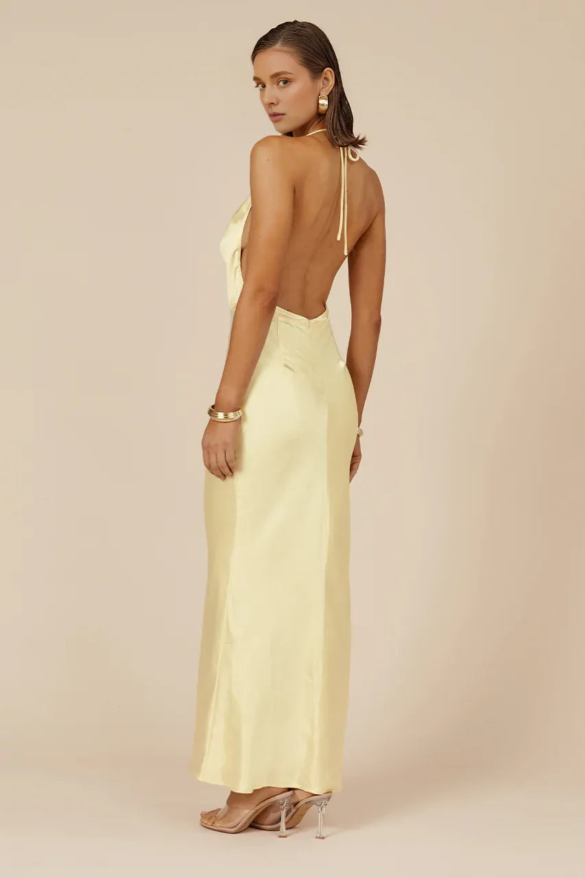 Cheap Mermaid/Trumpet Halter Neck Sleeveless Floor-Length Prom Dress