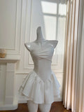 A-Line Halter Neck Sleeveless Mini Homecoming Dress