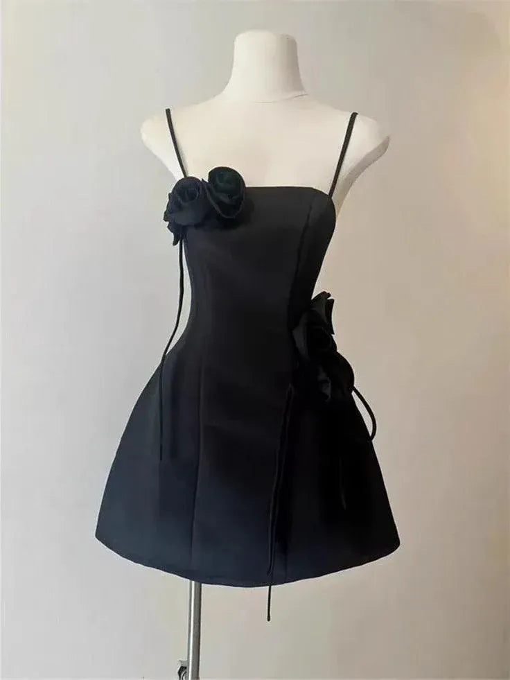 A-Line Square Neck Sleeveless Mini Homecoming Dress