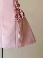 A-Line Square Neck Sleeveless Mini Homecoming Dress