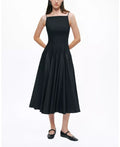Chic A Line Square Neck Spaghetti Strap Floor Length For Adults Prom Dress