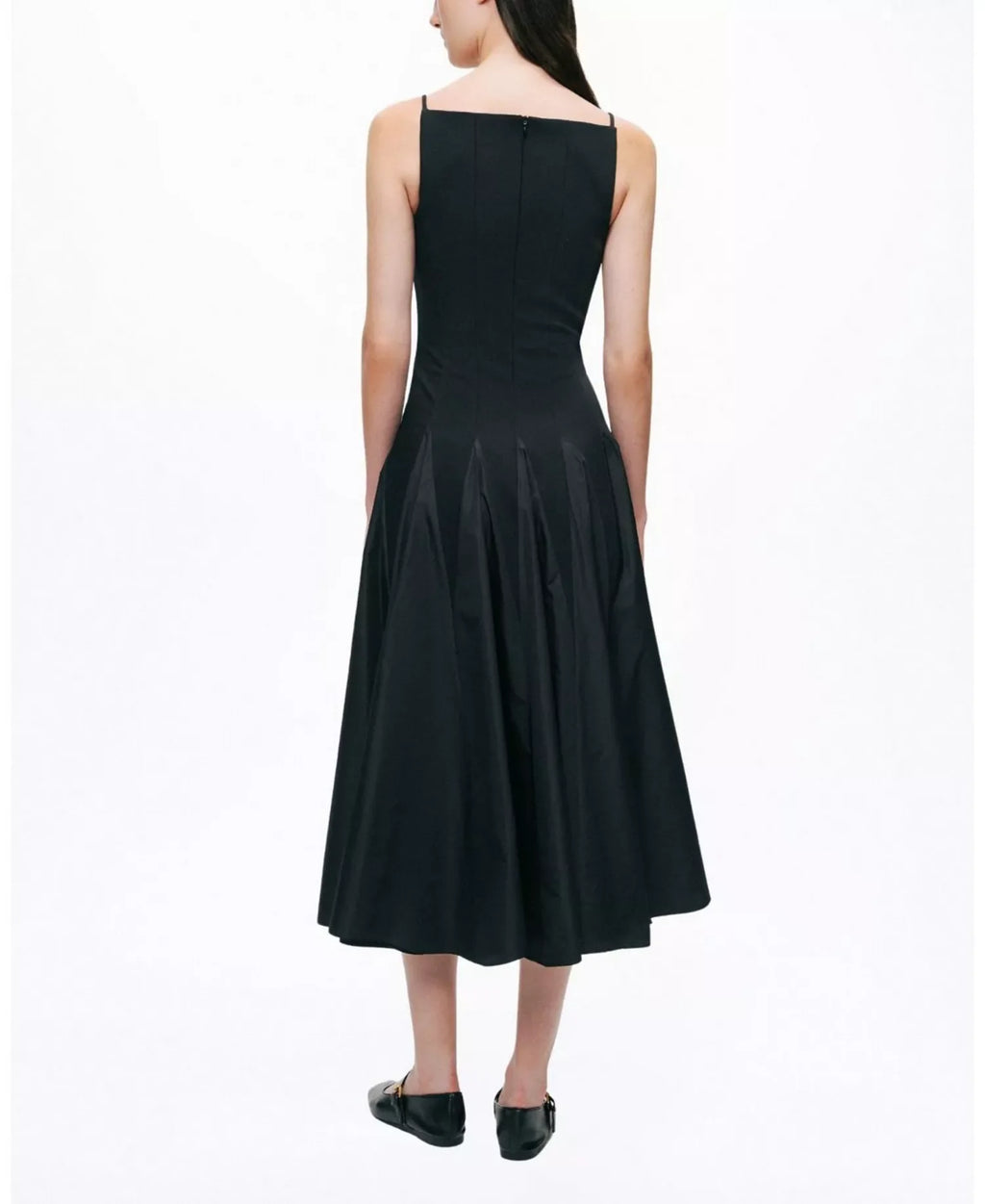 Chic A Line Square Neck Spaghetti Strap Floor Length For Adults Prom Dress