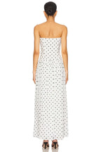 Chic A Line Strapless Sleeveless Polka Dot Floor Length Evening Dress